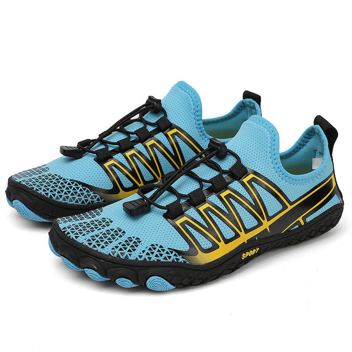 Comfortable barefoot running shoes for men and women. Flexible, breathable, and supports natural stride.
