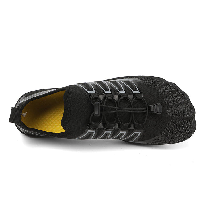 Unisex running shoes with a natural barefoot feel. Breathable & flexible for everyday wear.