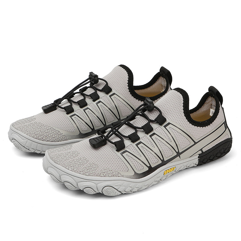 Ergonomic barefoot shoes for runners. Flexible sole supports natural foot movement. Unisex design.