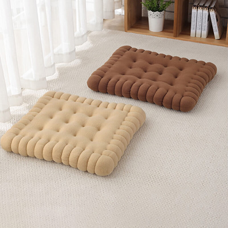 Soft upholstered biscuit dog bed, cozy quilted pet supplies