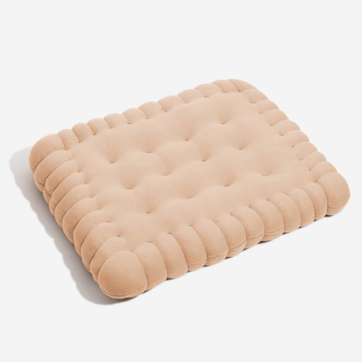 Stylish biscuit quilted dog bed, perfect for modern pet owners