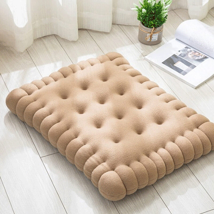 Durable biscuit dog bed, quilted comfort for a happy pet