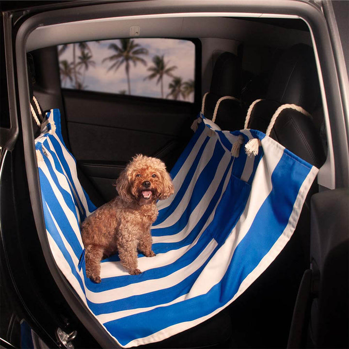 Unisex black pet car seat cover & picnic blanket, durable water-resistant dog auto accessory