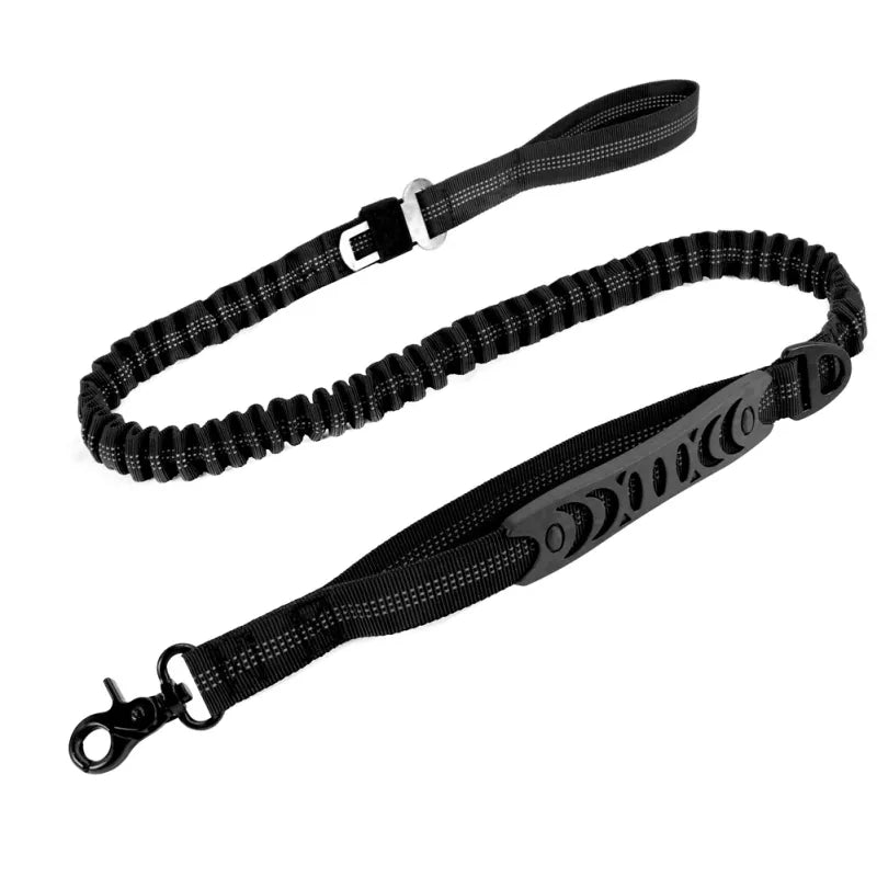Elastic dog leash, shock absorbing and resilient, offering comfort and control for all dog breeds