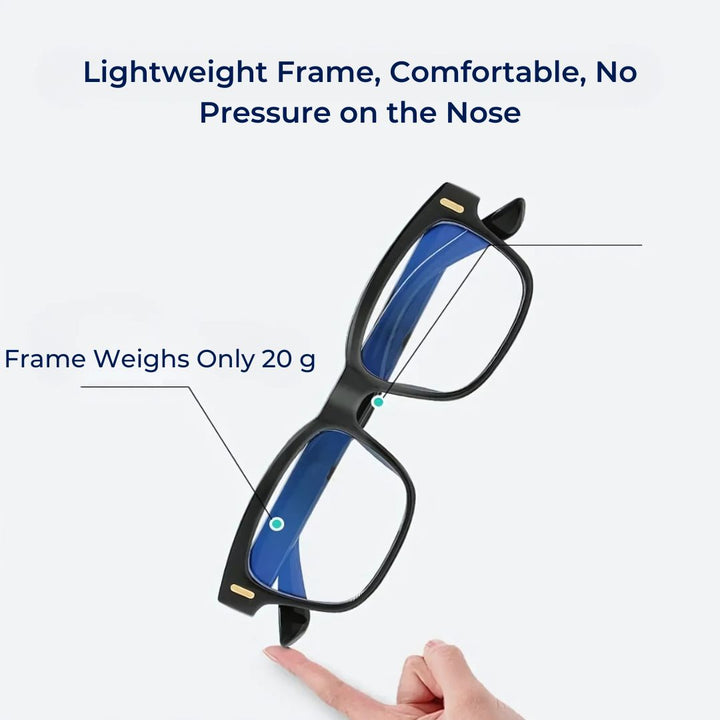 Anti-fatigue blue light glasses. Unisex design for better sleep & eye protection from digital strain.