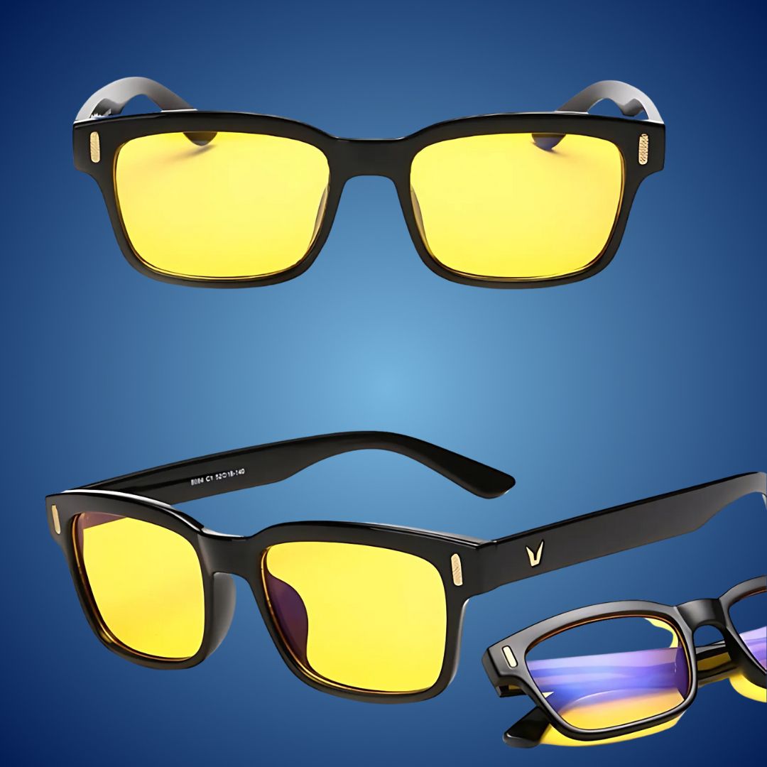 Premium unisex blue light glasses. UV protection & anti-fatigue for prolonged screen use.
