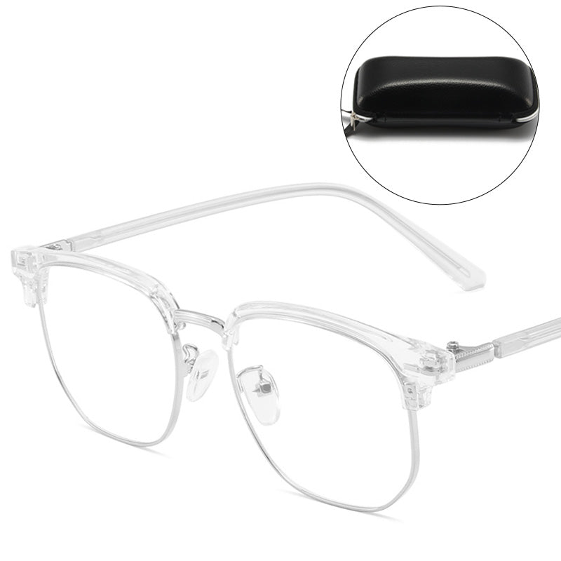 Premium anti-glare half-rim readers, blue light protection for all genders.