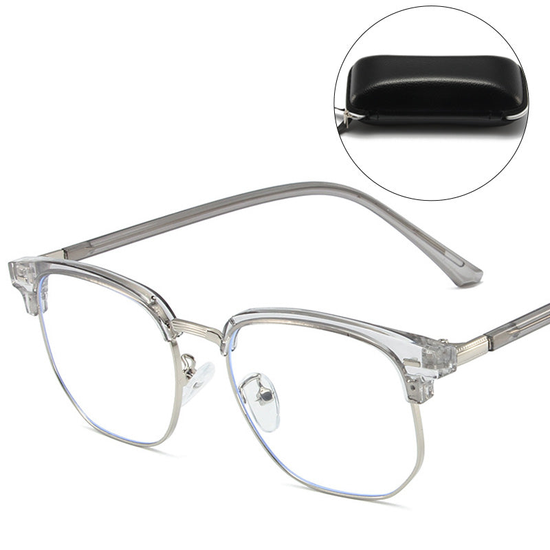 Reduce eye fatigue with these half-rim blue light blocking computer reading glasses.