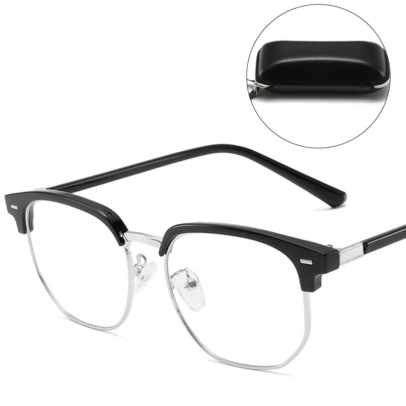 Work from home essential: unisex half-rim blue light reading glasses.