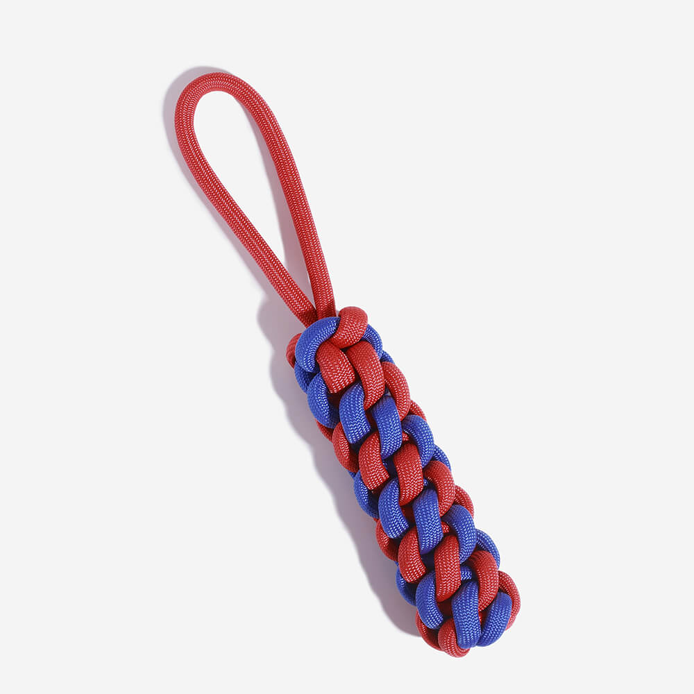 Unisex braided rope stick dog chew toy, colorful and strong for tugging and dental care.