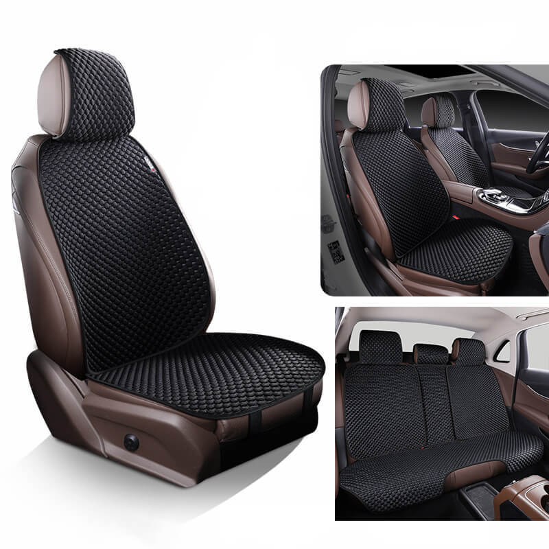 Universal fit car seat protector covering an entire seat, showcasing its interior protection capability.
