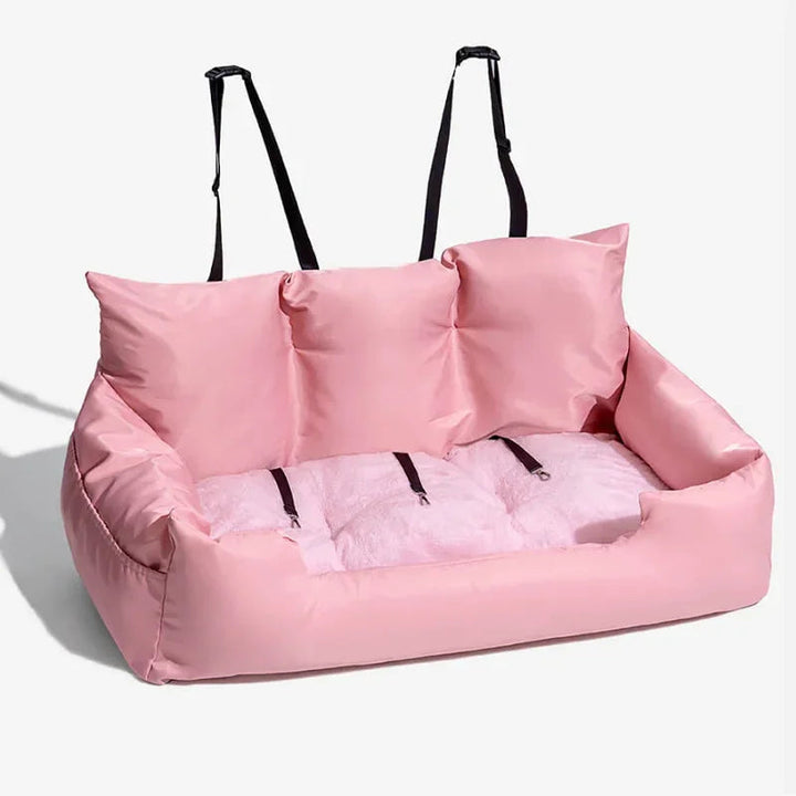 Unisex breathable cotton pet car seat carrier with non-slip bottom, ideal for dog travel safety