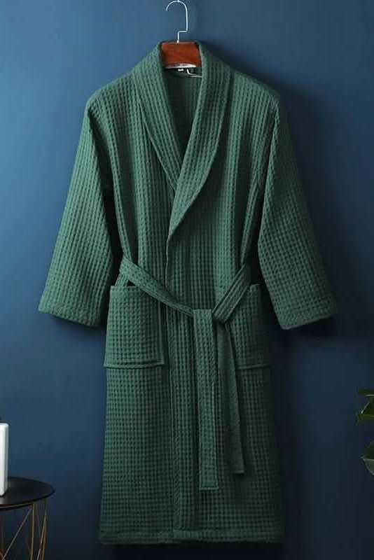 Premium breathable waffle bathrobe, providing ultimate softness, home comfort, and style.