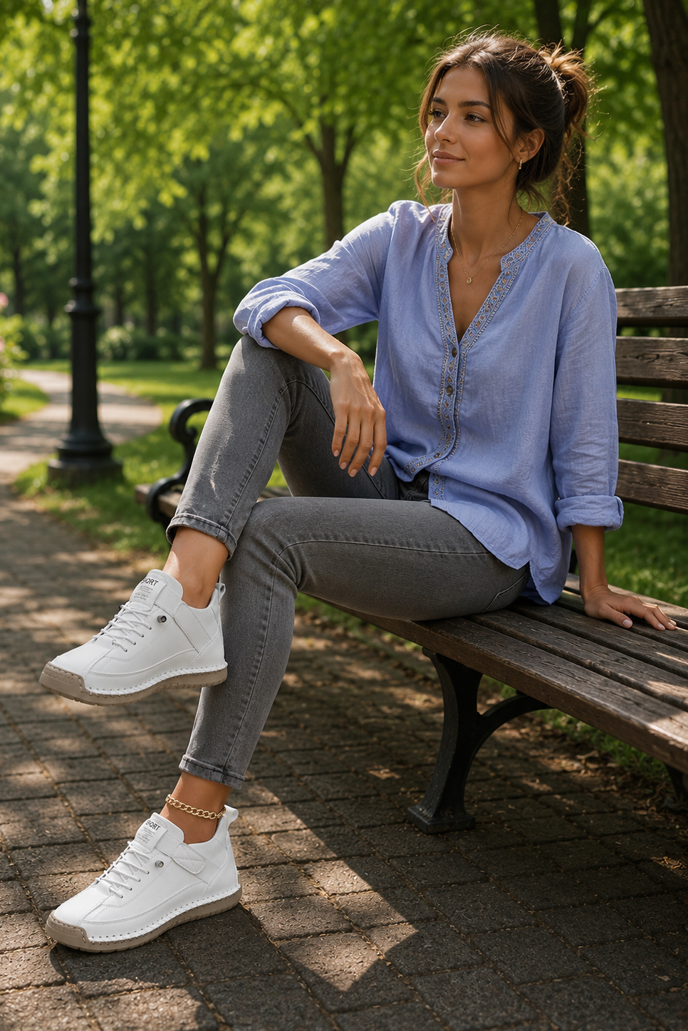 Unisex casual comfort sneakers, lightweight design for all-day wear, ideal for active lifestyles.