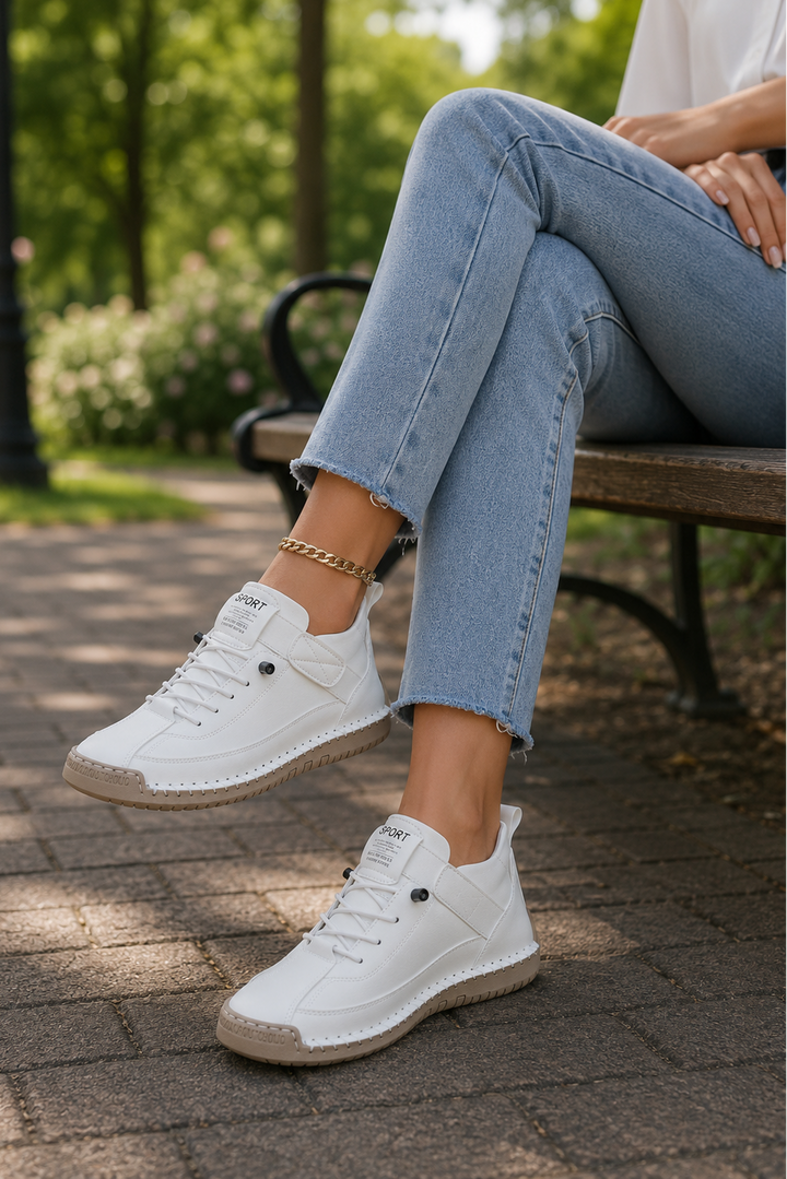 Unisex casual comfort sneakers, versatile style paired with jeans, perfect for everyday wear & active living.