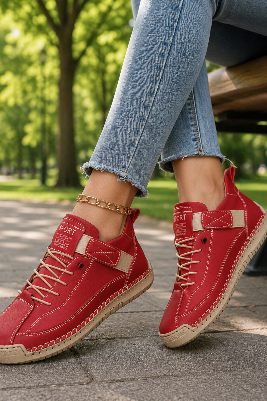Clean pair of unisex casual comfort sneakers, versatile style for an active lifestyle and everyday wear.