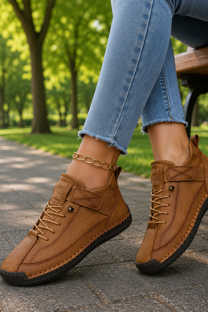 Top view of unisex casual walking shoes, breathable and lightweight for all-day comfort and active living.