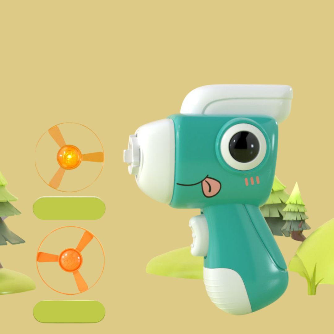Cat frisbee launcher with dinosaur design, encouraging fun pet exercise and interactive play.