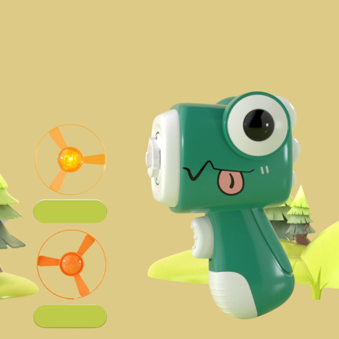 Glow in the dark cat toy: dino frisbee launcher for active pets, promoting healthy exercise.