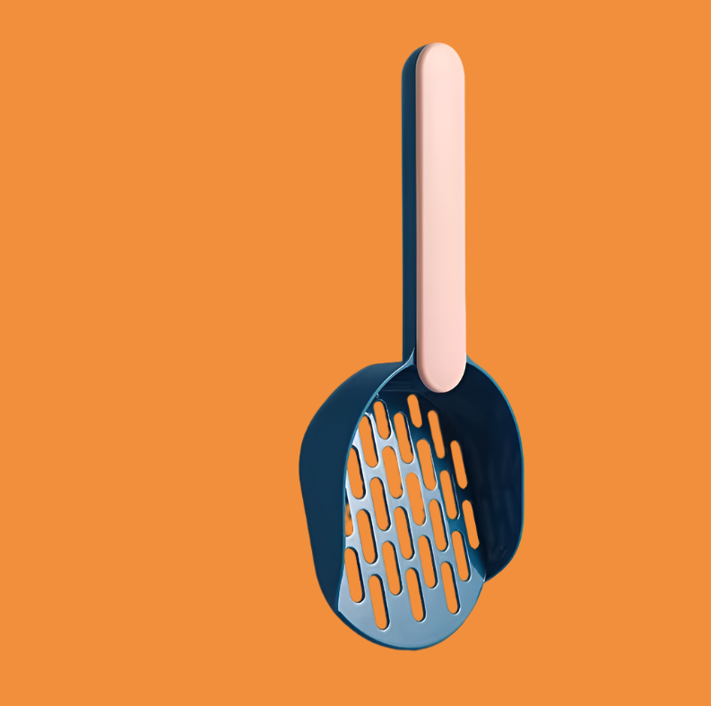 Stylish cat litter scoop with protective storage, blue, a key animal supply for a fresh home