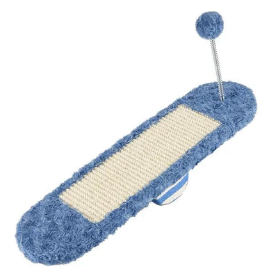 Cat rocker scratcher with sisal board & dangling toy, durable cat furniture for essential claw care