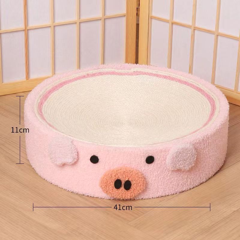 Comfortable cat bed and scratcher combo, made with durable sisal for endless feline fun