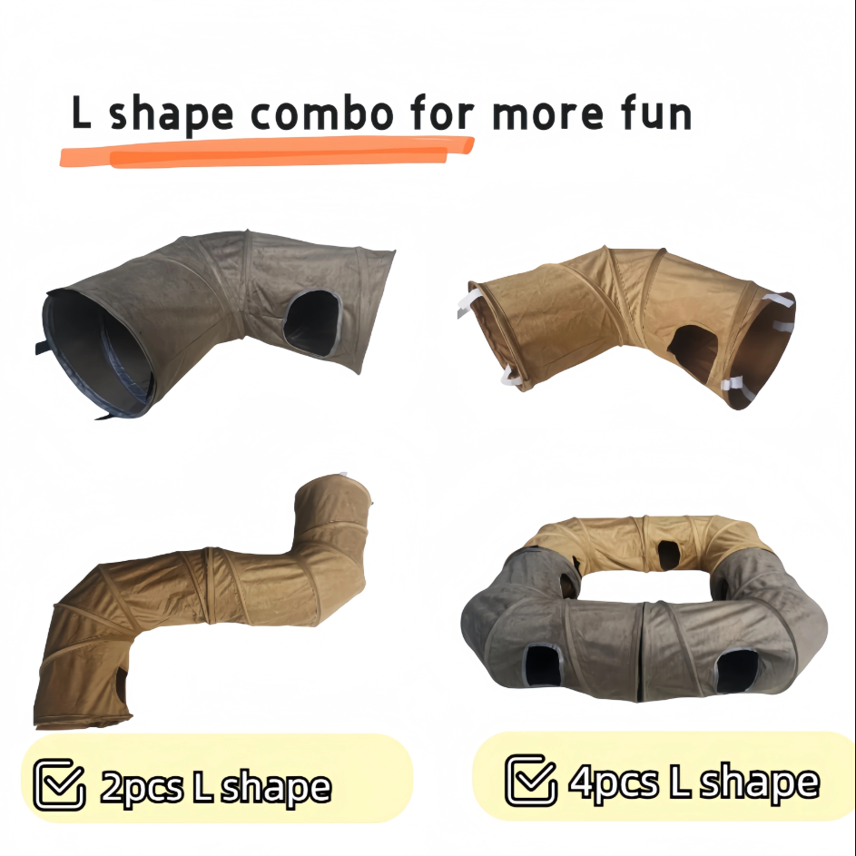 Cat play tunnel with observation window, an engaging toy for active cat exercise