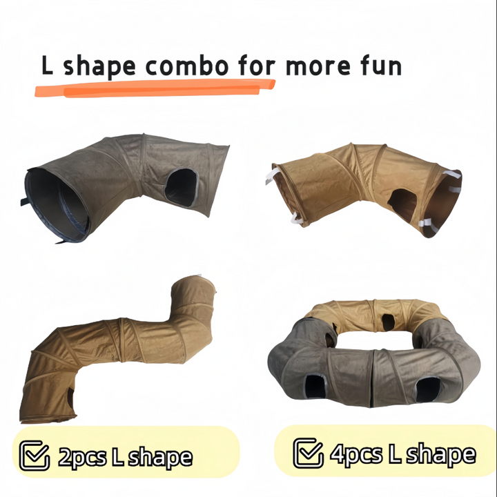 Cat play tunnel with observation window, an engaging toy for active cat exercise