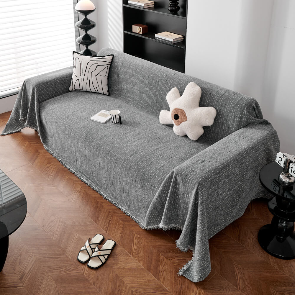 Durable all-season chenille sofa cover resisting wear, a key furniture protection item for any home