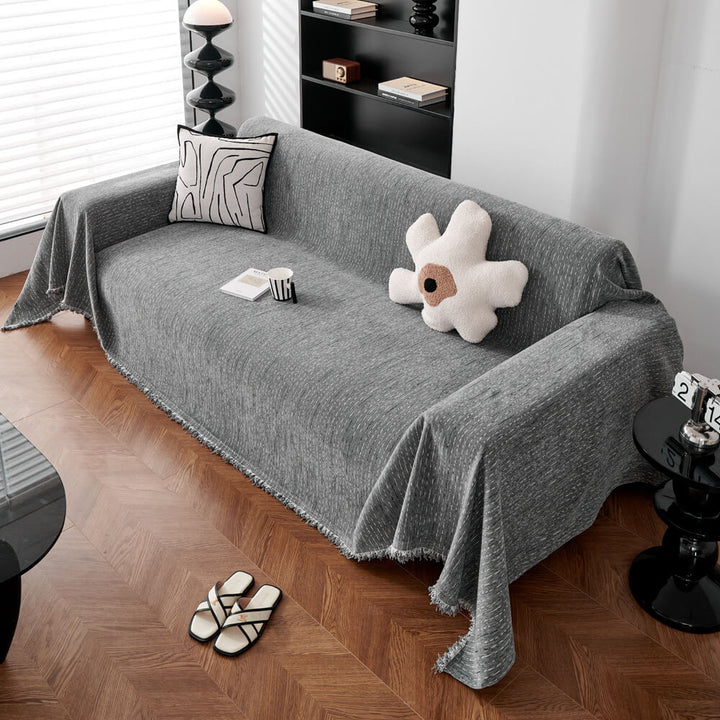 Durable all-season chenille sofa cover resisting wear, a key furniture protection item for any home
