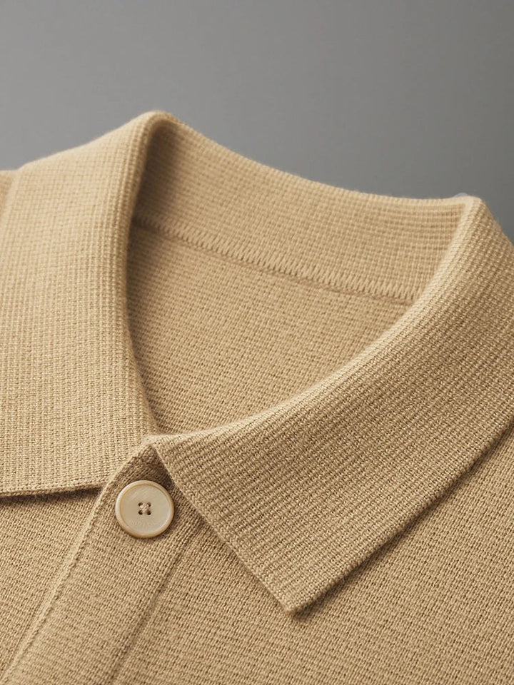 Cozy unisex classic fit cardigan, essential for warm autumn & winter comfort.
