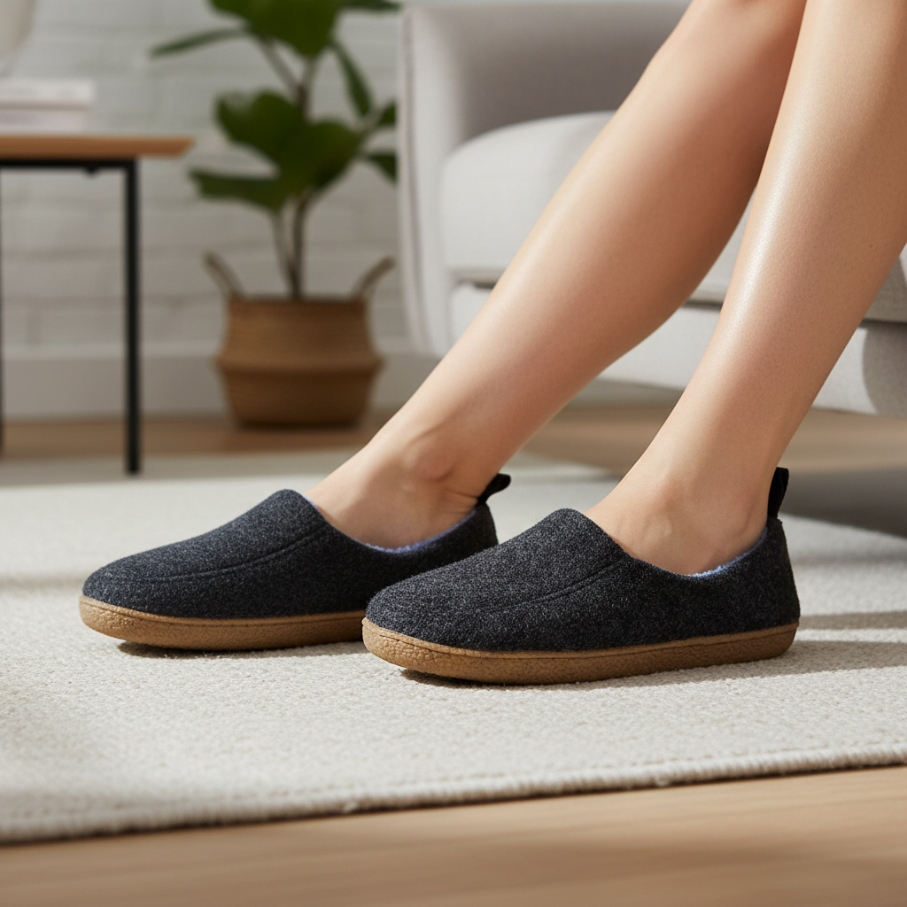 Unisex Cloudwalk House Slippers for ultimate comfort; soft, felted, and cozy indoor shoes for home.