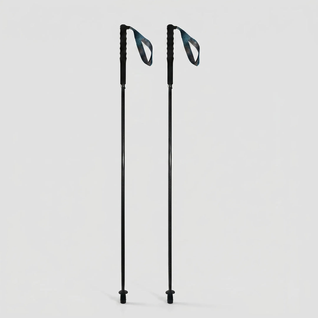 Adjustable, lightweight carbon fiber walking poles, collapsible outdoor gear for any adventure.