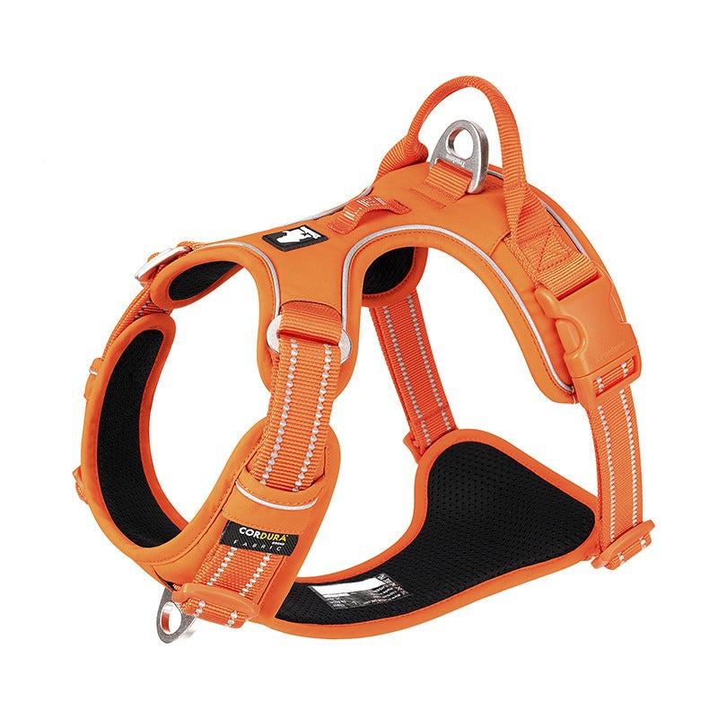 Unisex comfort control pet harness for dogs, adjustable & reflective for safety, outdoor walking accessory.