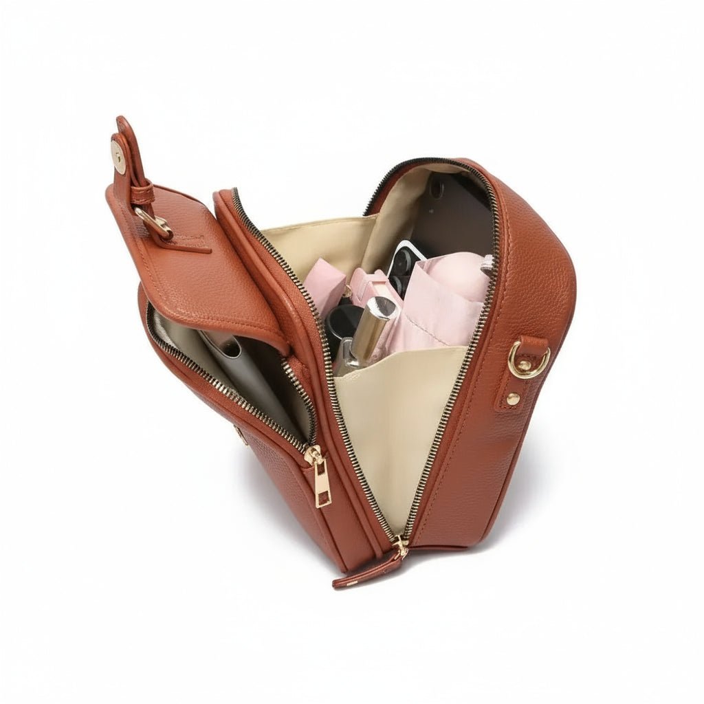 Durable compact anti-theft sling bag with adjustable strap for secure travel. Unisex design.