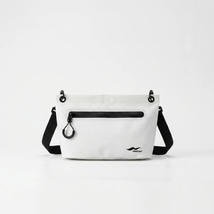 Waterproof shoulder dry bag for securing outdoor essentials; perfect for adventure gear.
