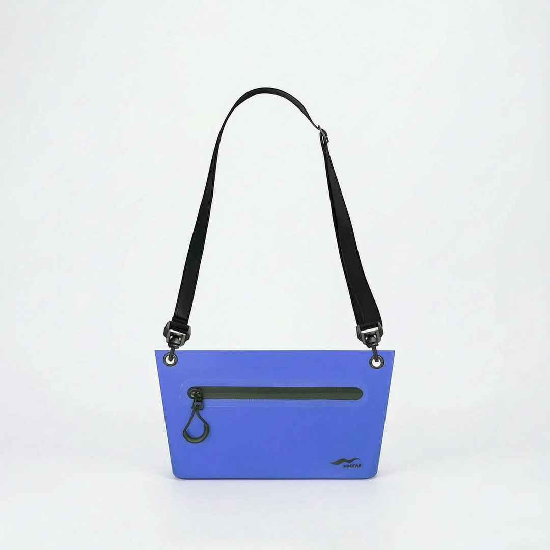 Compact outdoor dry bag, perfect for hiking, camping, and water-related adventures.