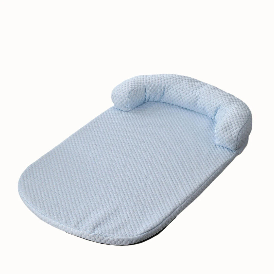 Breathable ice silk pet bed with 3D sponge for summer cooling cat comfort