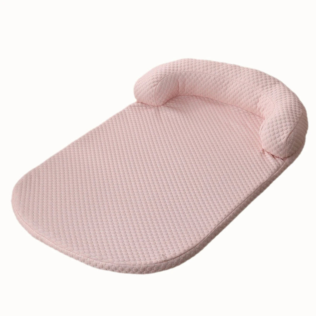 Dog cooling bed: ice silk and 3D sponge cushion, perfect for hot weather pet relief