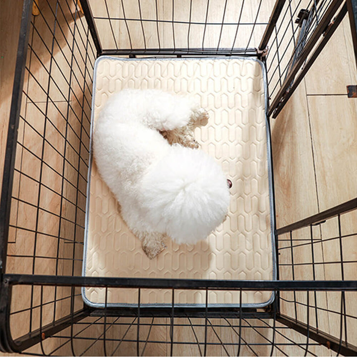 Cooling pet mat for large dogs, durable icy silk material, refreshing summer accessory