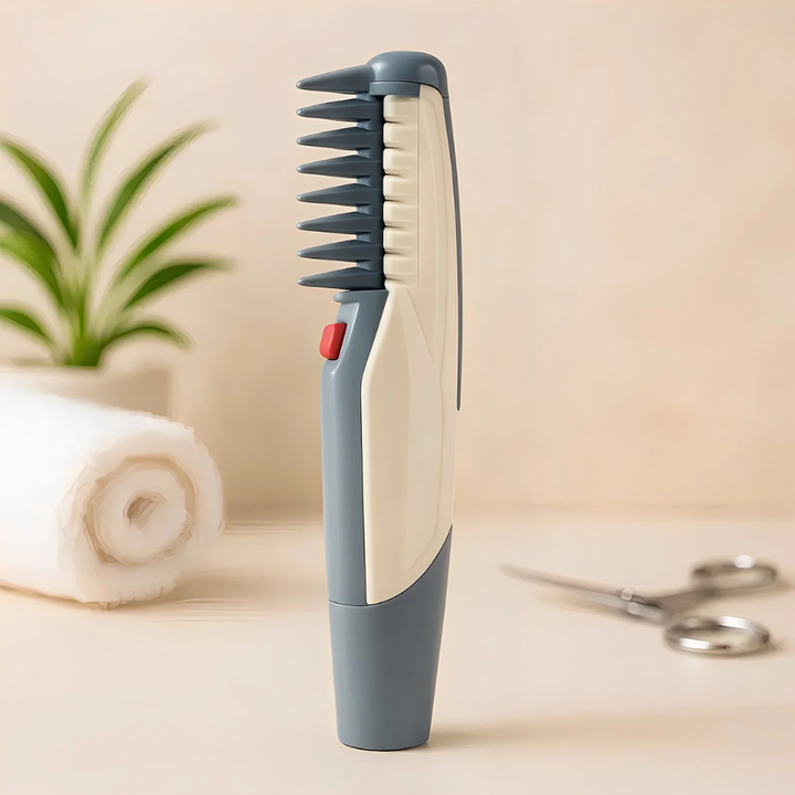 Quiet cordless hair clipper for personal care, ideal for beard trimming and home grooming.