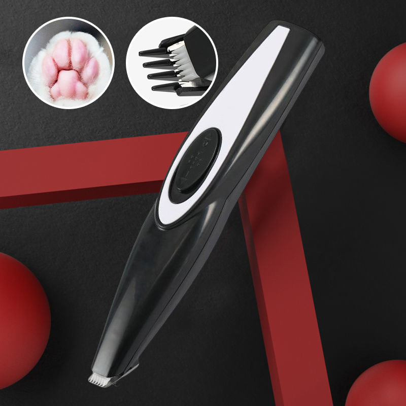 Ergonomic cordless pet trimmer for detailed grooming of paws and ears