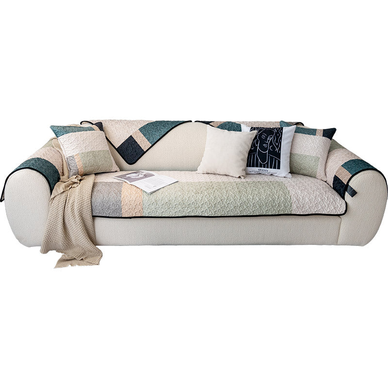 Easy care cotton furniture protector, anti-scratch sofa cover perfect for pet owners
