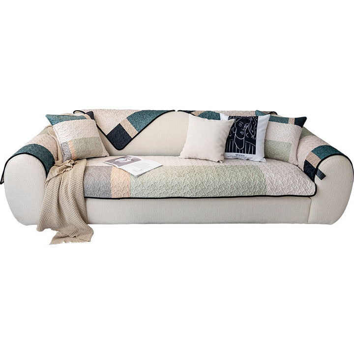 Easy care cotton furniture protector, anti-scratch sofa cover perfect for pet owners