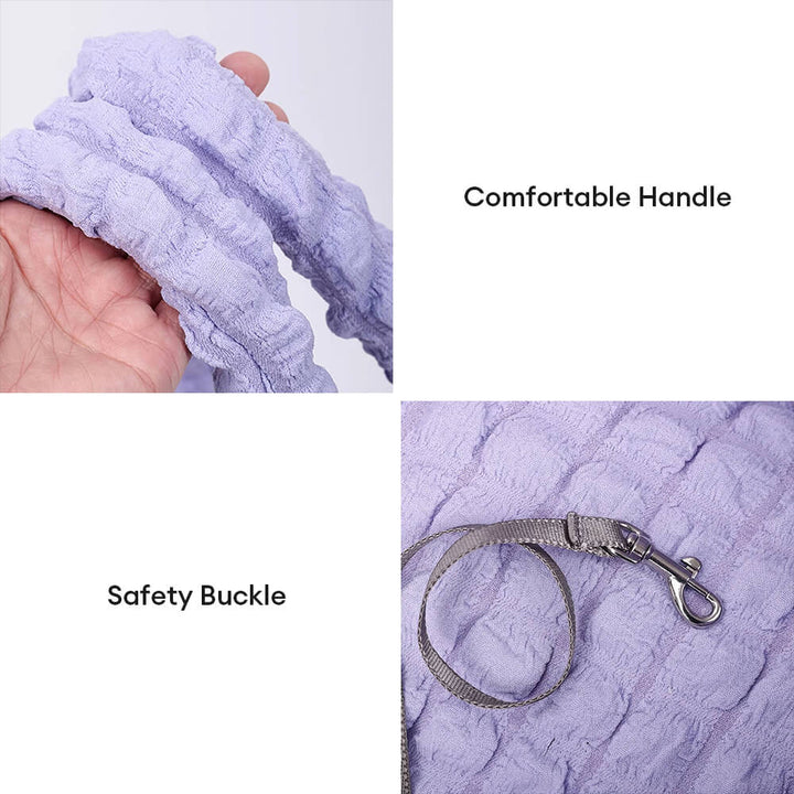 Cat carrier shoulder bag with a soft, detachable cushion inside