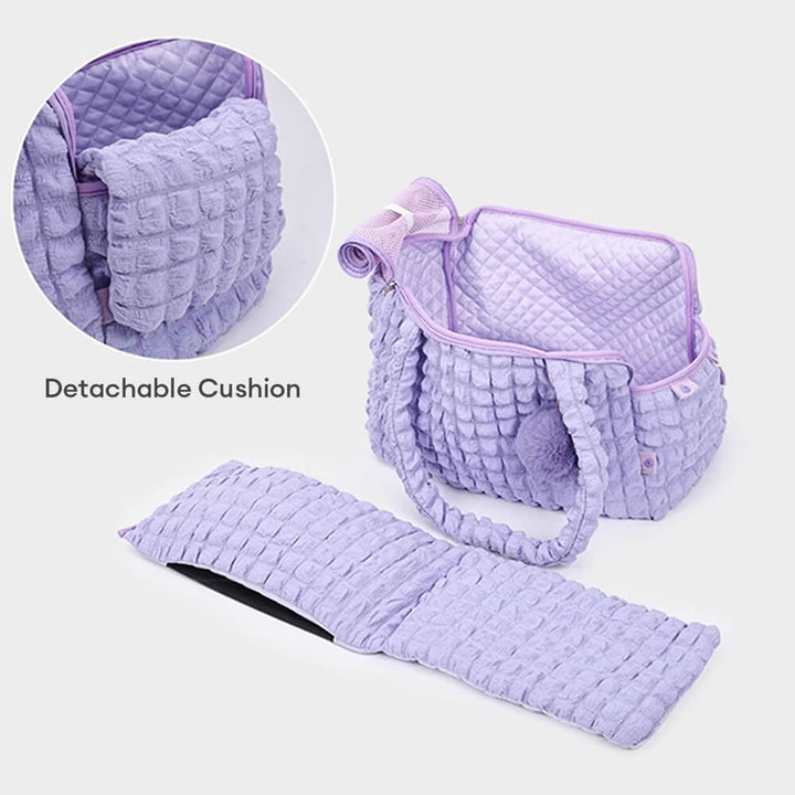 Stylish pet travel bag, unisex design, for small pets like puppies or kittens
