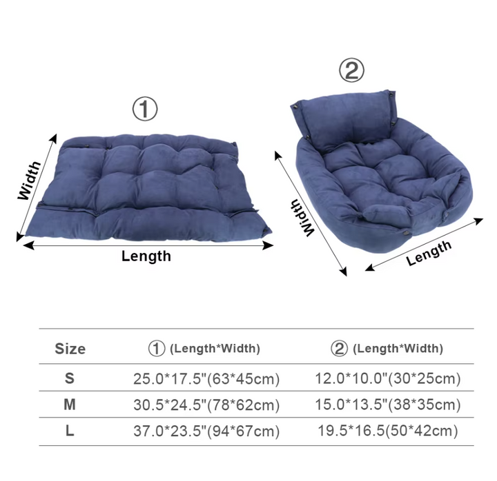 Detail of the non-slip bottom of a cozy pet bed, ensuring stability and safety for dogs and cats