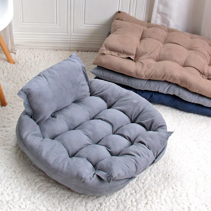 Plush pet bed with thick cushion, providing ultimate comfort for pets, machine washable for hygiene