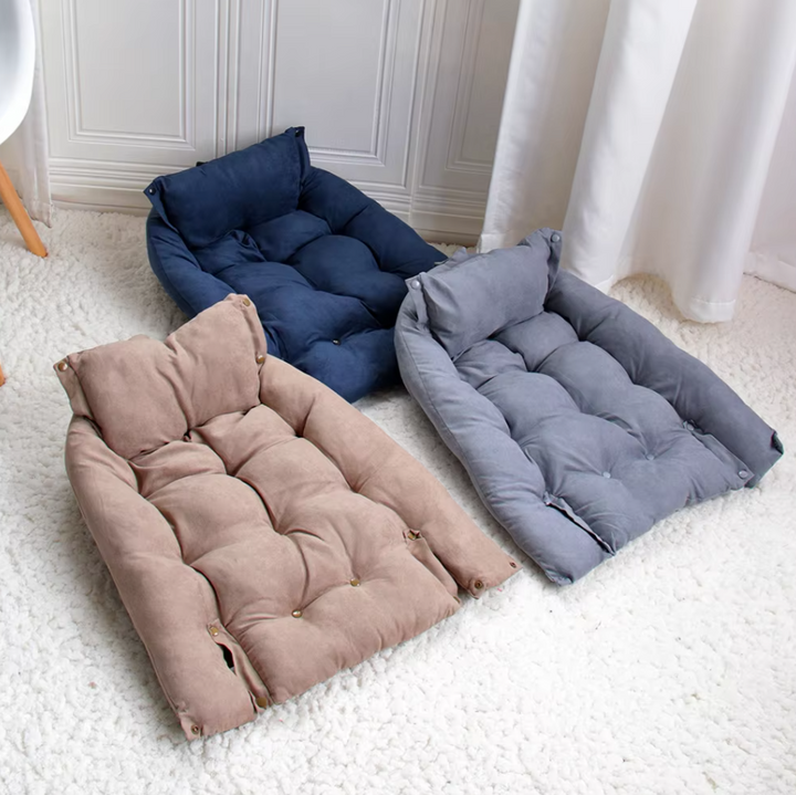 Pet bed showcasing its deep, cozy interior, designed for dog and cat comfort and secure sleep