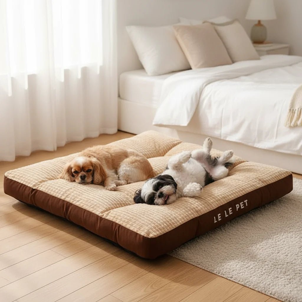 Luxury pet bolster bed, cozy fleece lining, orthopedic support for dogs and cats